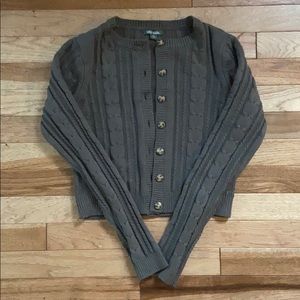 Green cropped sweater